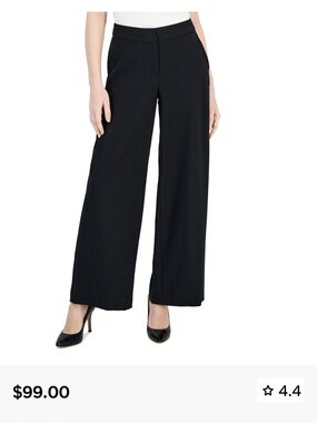 Tahari ASL Black Cropped Ponte Trousers